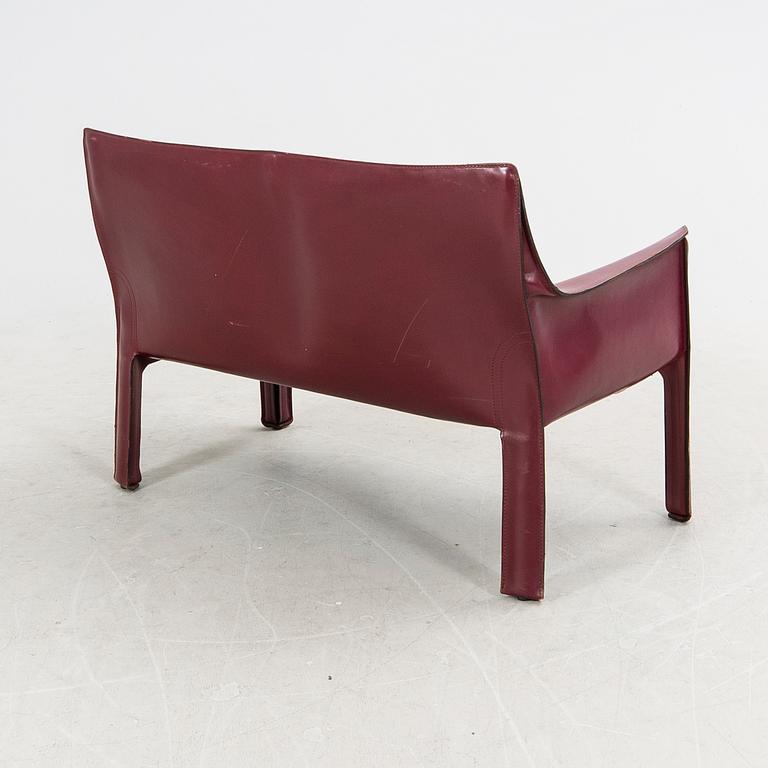 A leather sofa "model 414 CAB" by Mario Bellini for Cassina, Italy 1970's.