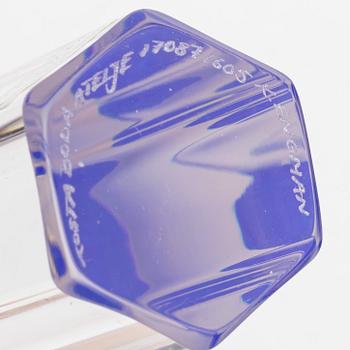 Kjell Engman, two glass sculptures, Kosta Boda.