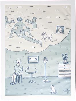 MARIE-LOUISE EKMAN, screenprint in colours/poster, 1973.