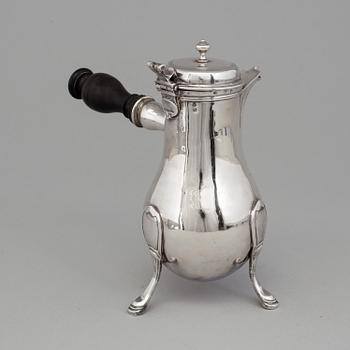KAFFEKANNA, silver, franska stämplar, 1700-tal.