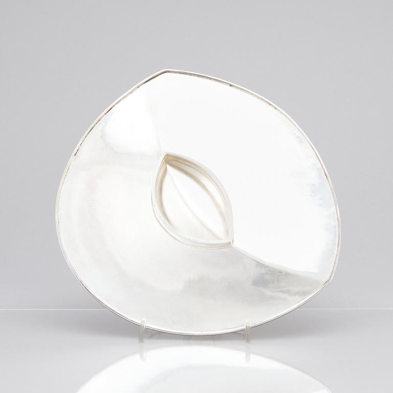 Jan Brunk, a sterling silver dish, Stockholm 1986.