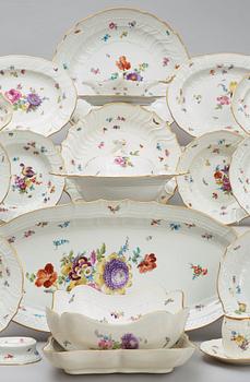 An extensive Meissen dinner service, circa 1900.