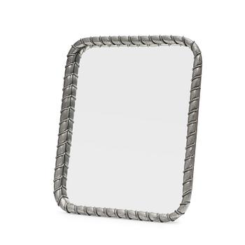 A Svenskt Tenn pewter framed wall or table mirror, probably by Estrid Ericson, first half of 20th Century.