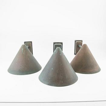 Hans-Agne Jakobsson, wall lamps, 3 pcs, "Tratten", licensed manufactured by Westal.