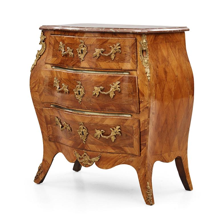 A Swedish Rococo commode, 18th century .