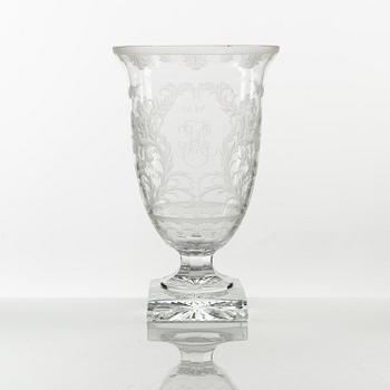 A glass vase, Boda, Sweden, 1920's.