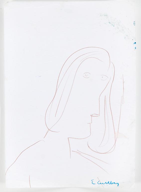 ERLAND CULLBERG, Chalk drawings, 10, signed.