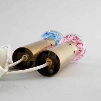 TAKLAMPOR/FÖNSTERLAMPOR, ett par, 1900-talets andra hälft.