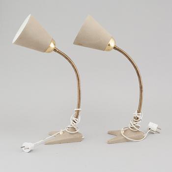 A pair of table / wall lamps by EWÅ, mid 20th century.