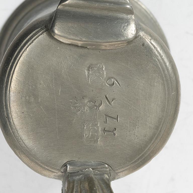 Målkärl, 1/2 kvarter av Baltzar Rokus, Arboga 1769.