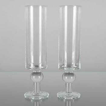 CHAMPAGNEGLAS, 6 kpl, "Petri" design Oiva Toikka, Notsjö 1964-1971-tal.