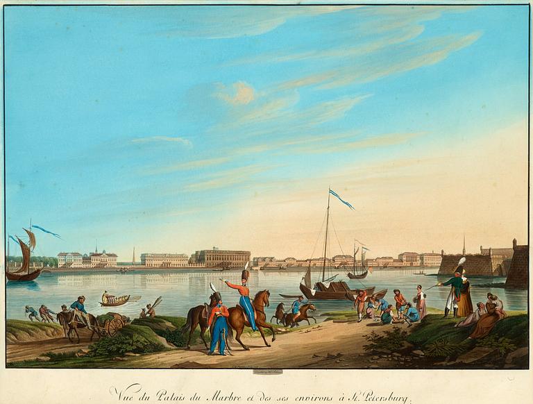 Christian Gottlob Hammer, "Vue du Palais Marbre et des ses environs á St. Petersburg".