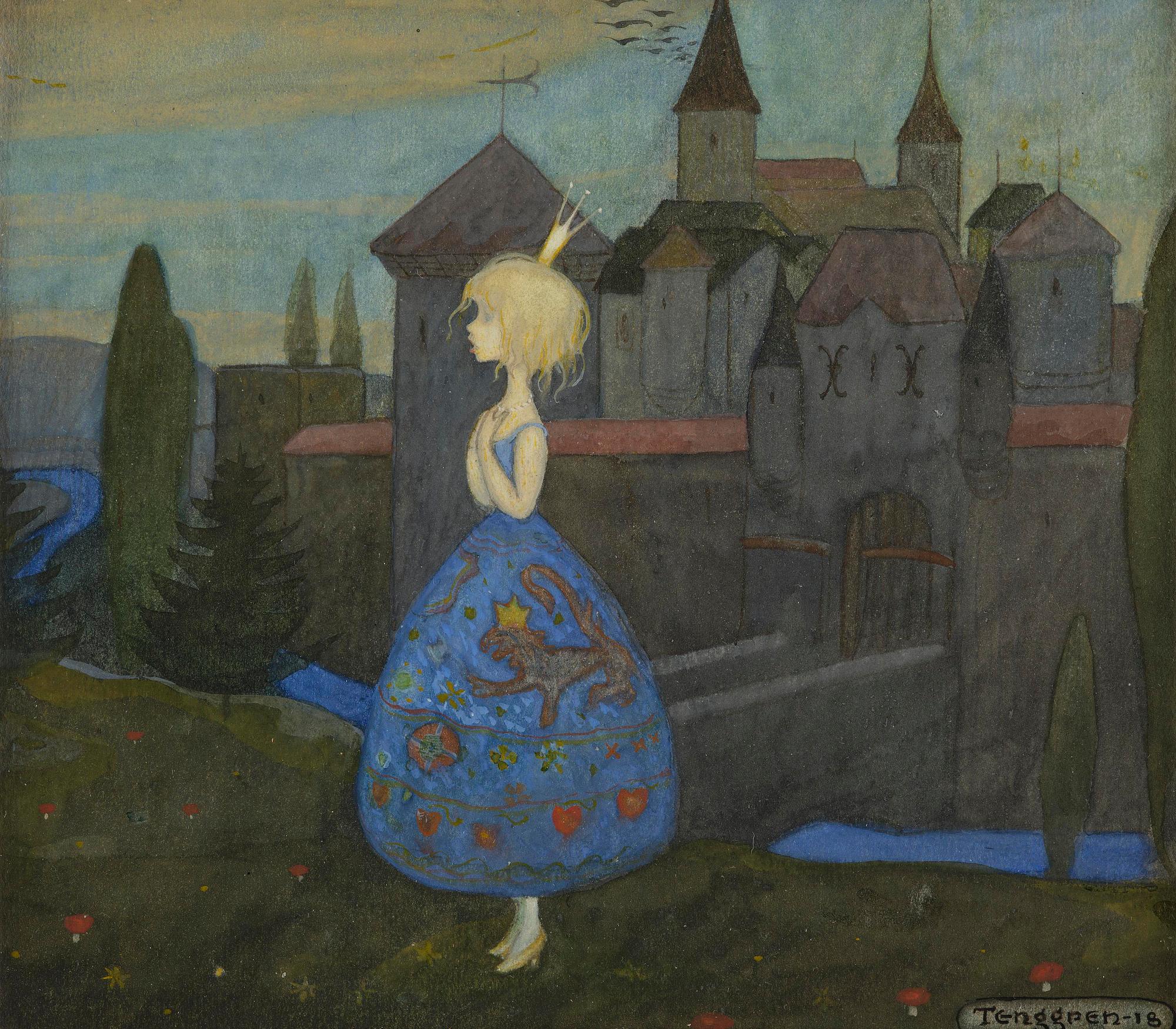 Gustaf Adolf Tenggren, Princess outside the castle.