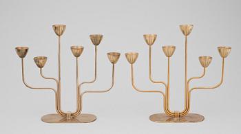 KANDELABRAR, 4 st, metall, Gunnar Ander, Ystad metall.