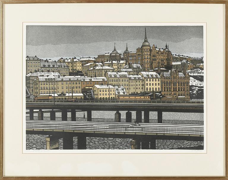 SVENOLOV EHRÉN, färglitografi, signerad och numrerad 233/360, daterad (19)80.