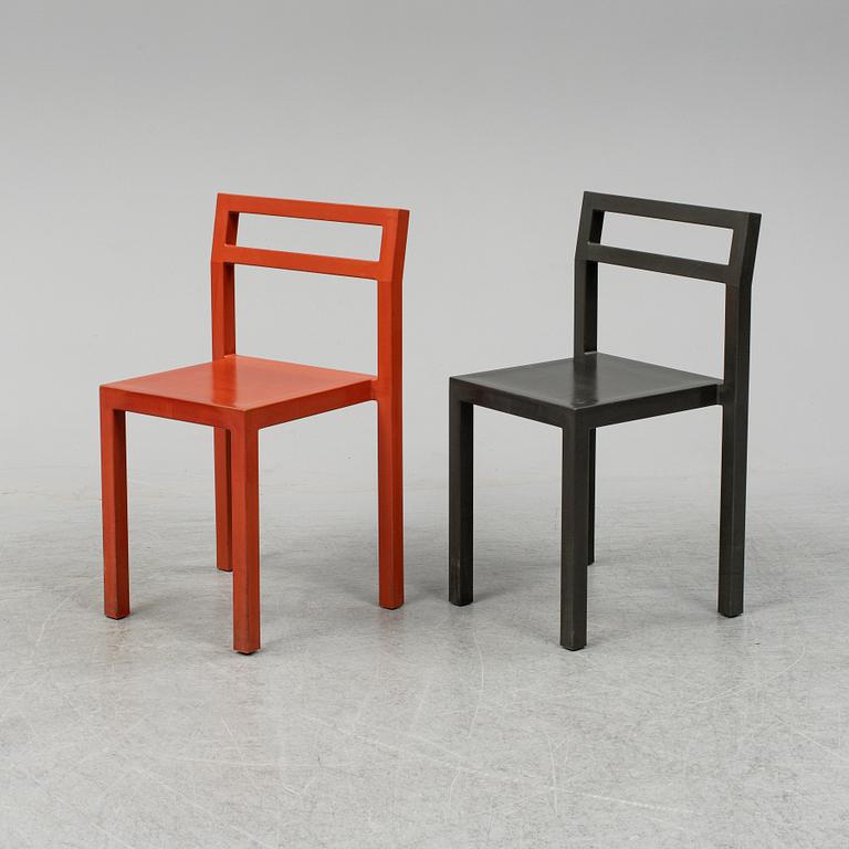 BORIS BERLIN/POUL CHRISTIANSEN, two 'Non' chairs Komplot design for Källmo.