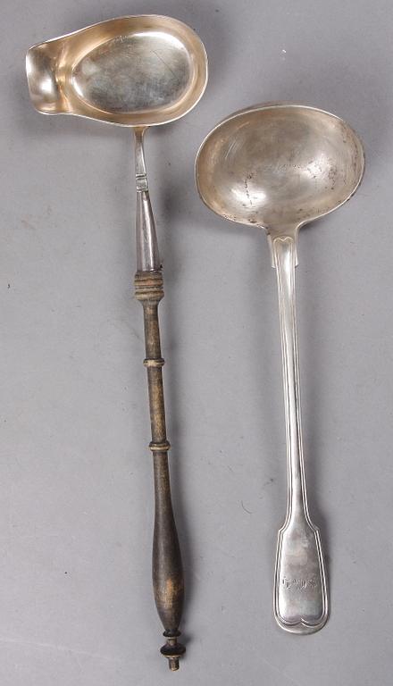 SOPPSLEVAR, 2 st, silver. Carl Winnerstrand, Stockholm, 1894 resp Österrike-Ungern.