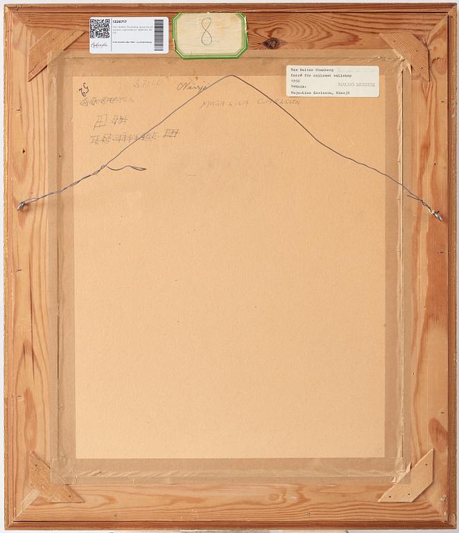 Max Walter Svanberg, gouache på papper, signerad och daterad -56.