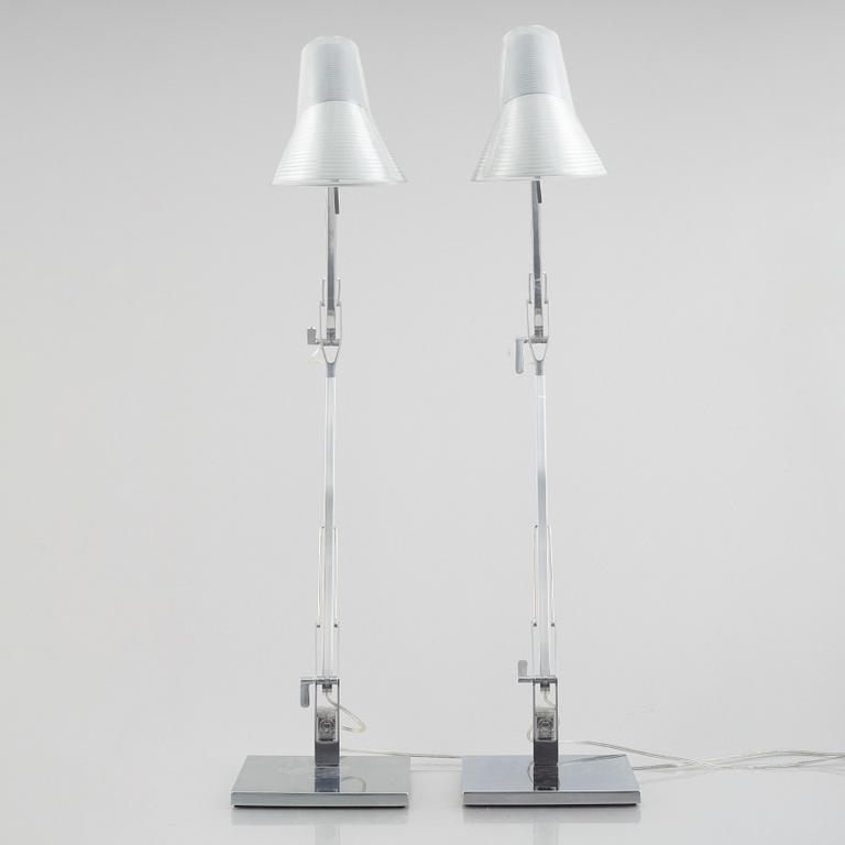 Antonio Citterio, a pair of Kelvin T LED, desk top lamps, Flos.