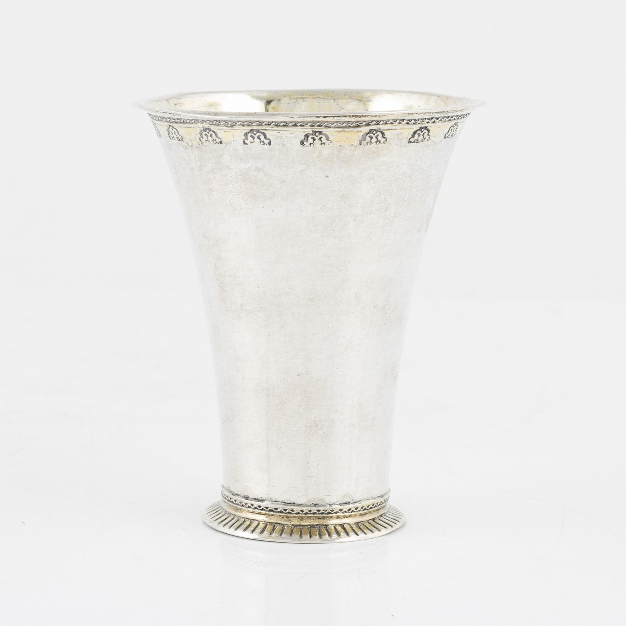 A Swedish Silver Beaker, mark of Petter Davidsson, Norrköping 1776.