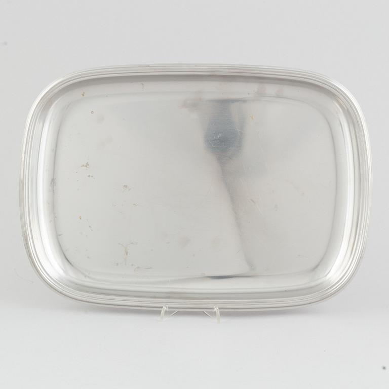 Folke Arström, besticksservis, 92 delar, samt bricka, såssnipa och shacker, rostfritt stål, "Thebe", Gense.