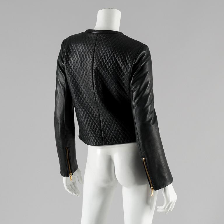 LEATHEr JACKET, Prada, italiensk storlek 40.