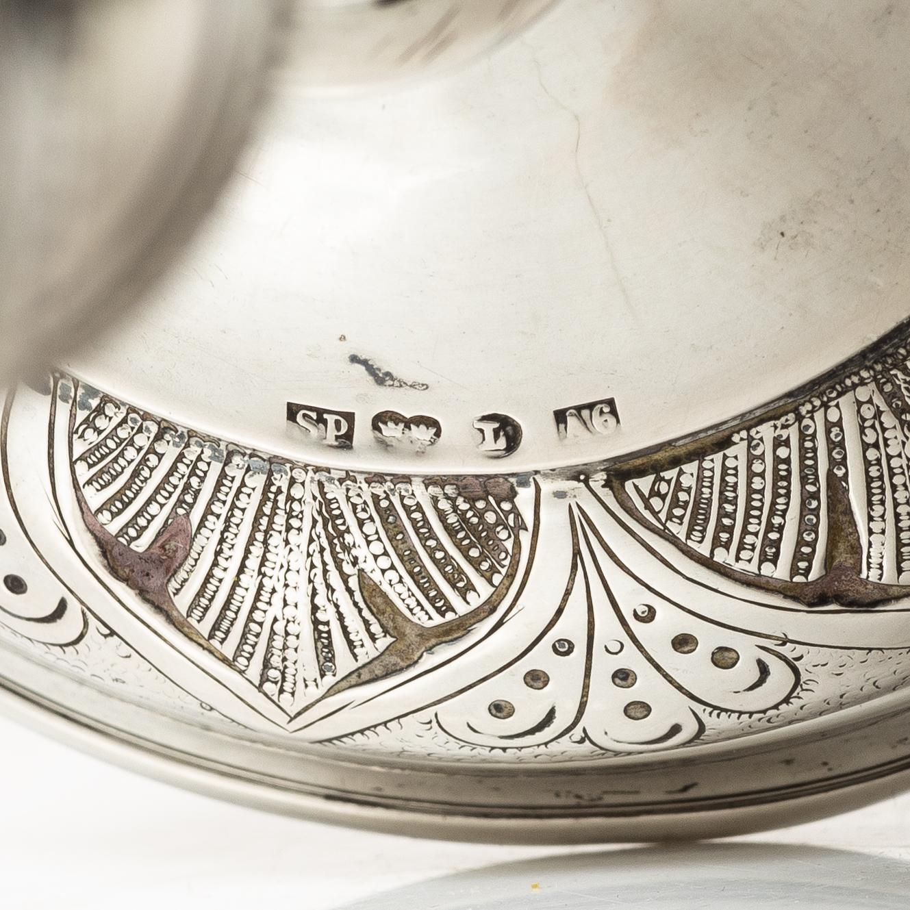 Samuel Pettersson, a pair of silver candlesticks, Linköping, 1879.