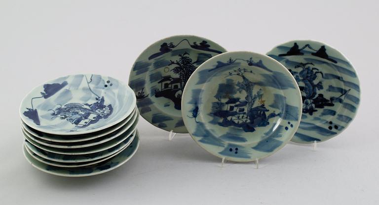 TALLRIKAR, 10 st, porslin, Kina, 1900-tal.