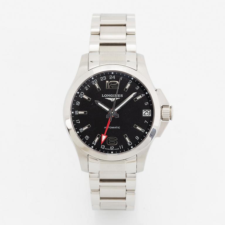 Longines, Conquest, GMT, armbandsur, 41 mm.