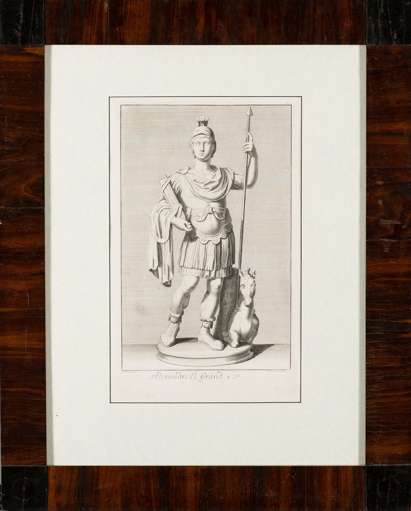 KOPPARSTICK, Alexander den store, J. Gottlieb Thelot, efter A. Wernerin, 1700-tal.