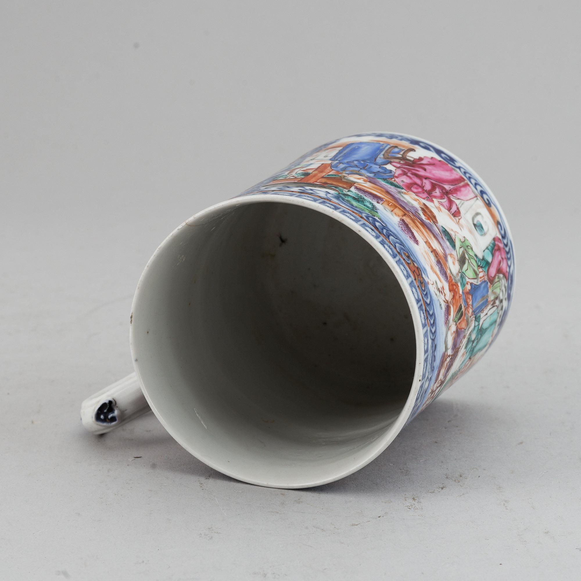 MUGG, kompaniporslin. Qingdynastin, Qianlong (1736-95).