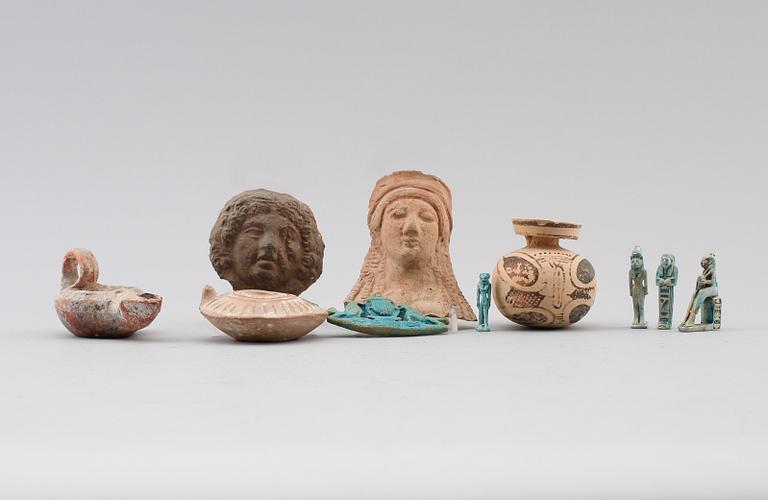 SAMLING KERAMIK, 10 delar, romersk typ.