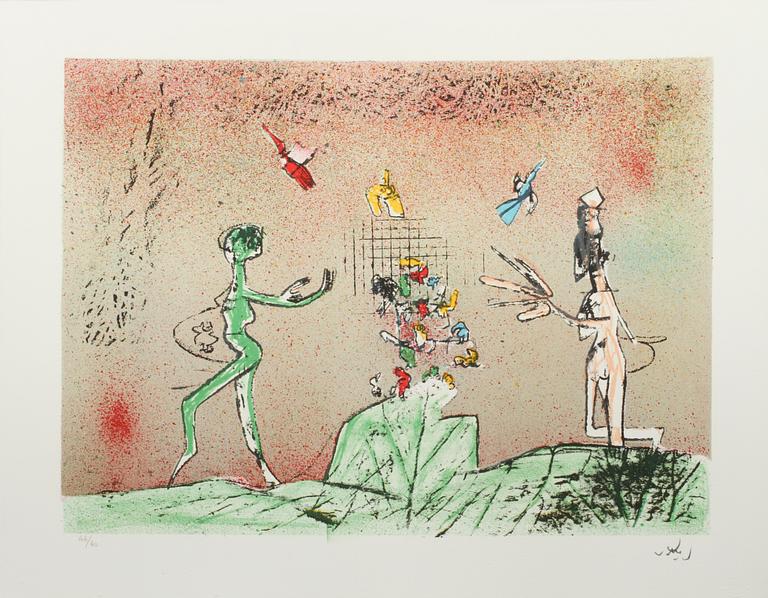 ROBERTO MATTA, färglitografi, signerad och numrerad 46/60.