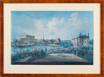 TAVLA, litografiskt tryck efter Elias Martin, 1900-talets andra hälft.