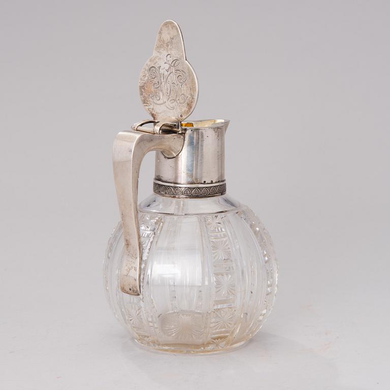 A RUSSIAN SILVER DECANTER, Morozov, St:Petersburg ca 1900.
