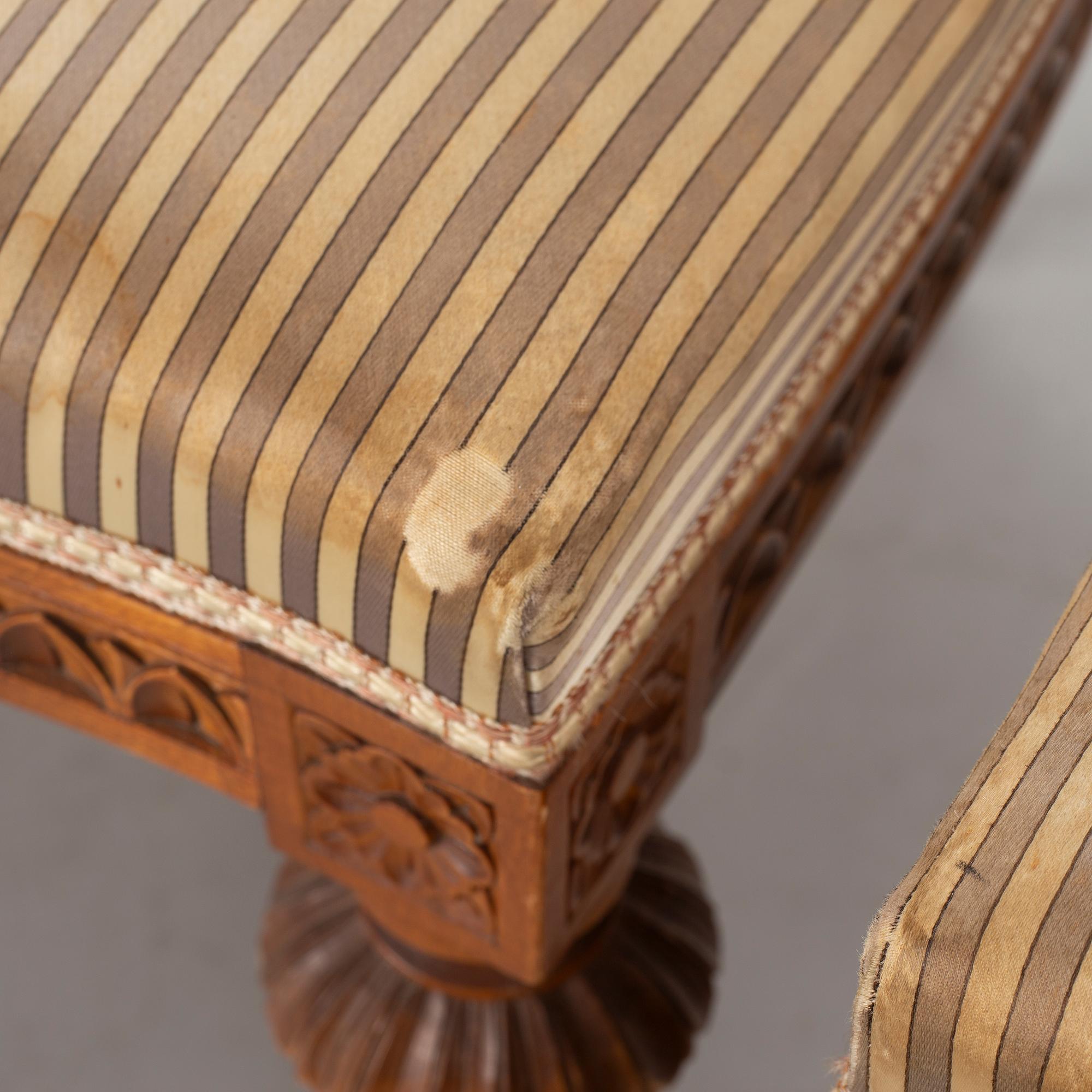 Four Gustavian style chairs, second part of the 20th century.