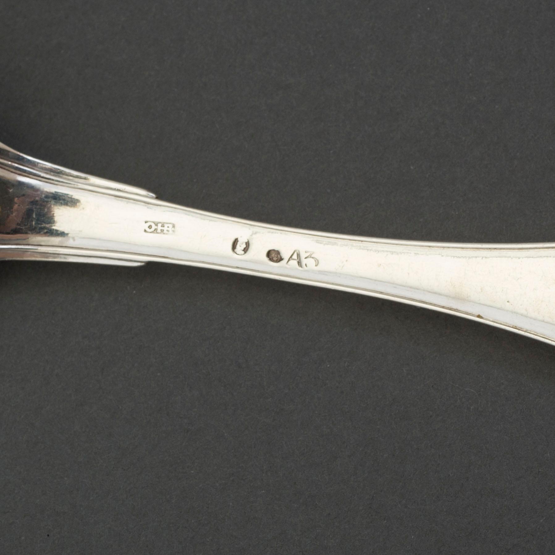 4 + 13 18th and 19th century silver spoons.