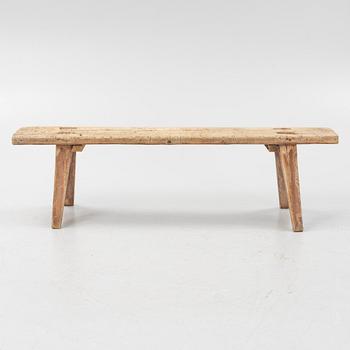 A pine bench, early 20th Century.