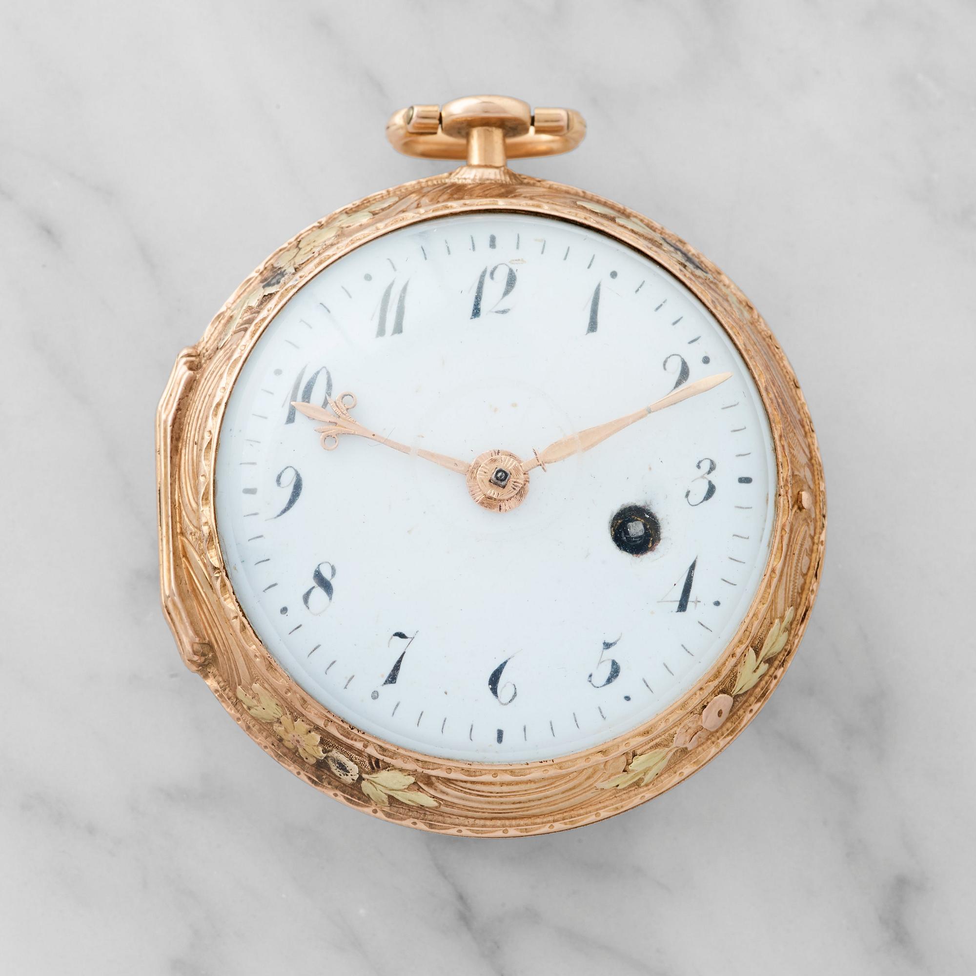 AUGUSTIN BOURDILLON (1729-1790), Stockholm, pocket watch, 48,5 mm.