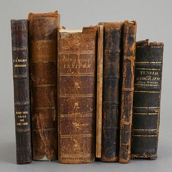 BOKPARTI DIVERSE, 7 vol, bla Matrikel öfver Svea Rikes Ridderskap och adel, Stockholm 1816.