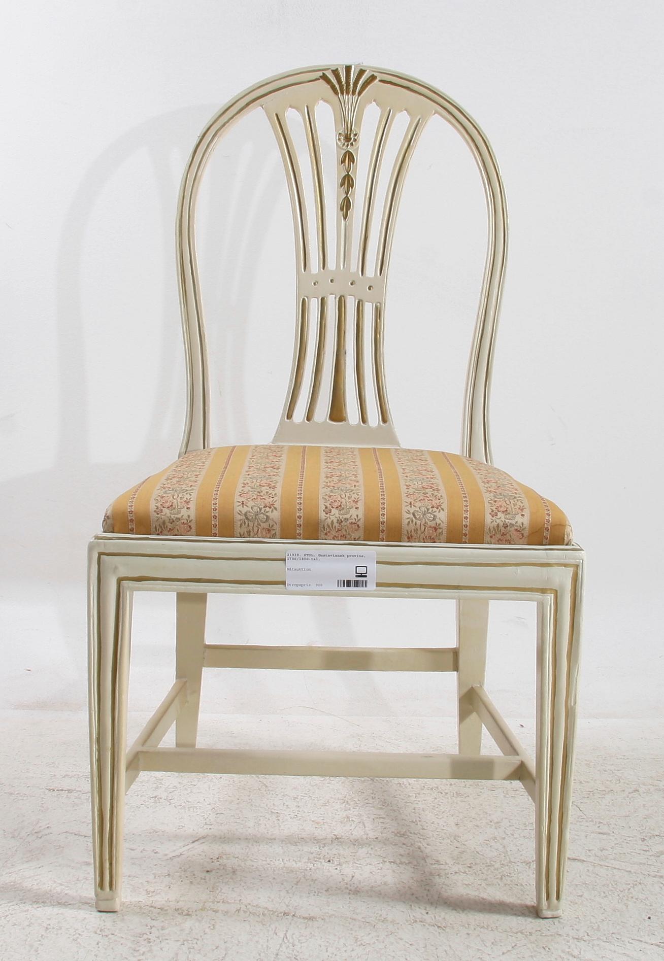 STOL. Gustaviansk provins, 1700/1800-tal.