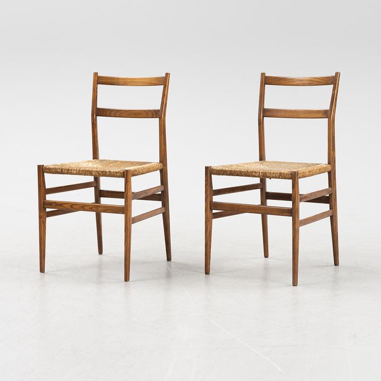 Gio Ponti, a set of 6 "Leggera" chairs, model "646", Cassina, Italien 1950-tal.