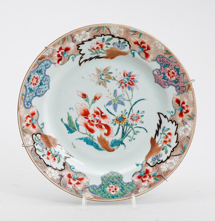 TALLRIK, porslin, Qianlong (1736-1795), Kina.