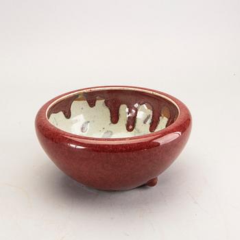 A sang de boef lglazed censer, China, 20th Century.