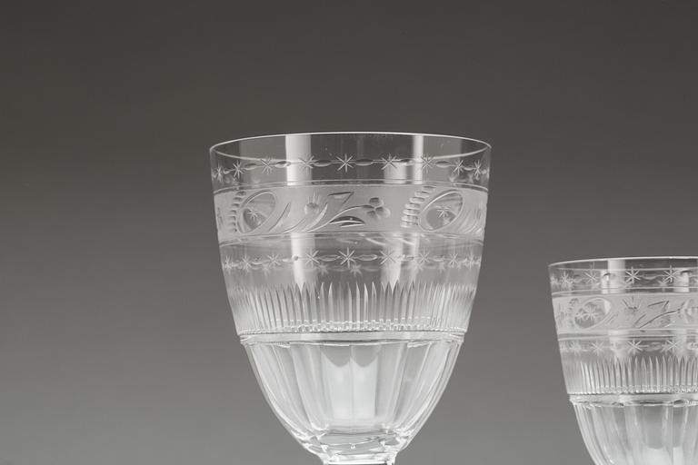 GLASSERVIS, 40 delar, "No:75", Kosta, 1900-talets första hälft.