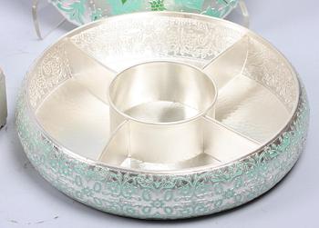 ASKAR MED LOCK, 2 st, silver, Kina.