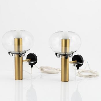 A pair of wall lights, second half of the 20th century.