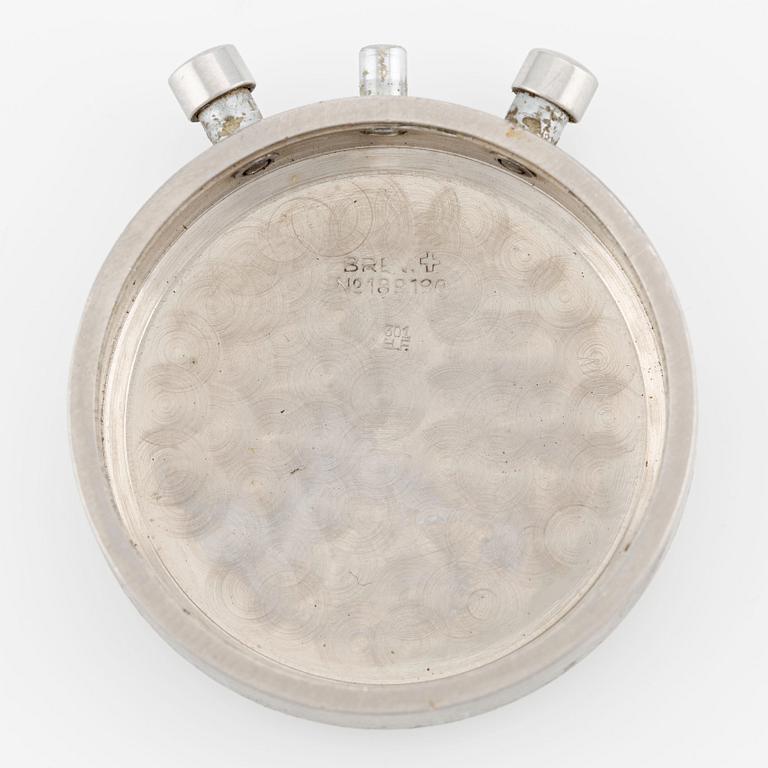 Perfecta, "Vatten-stötsäker", "Clamshell", chronograph, ca 1945.