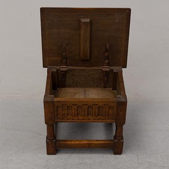 A small Baroque style oak chest, Nordiska Kompaniet, Stockholm, 1936.