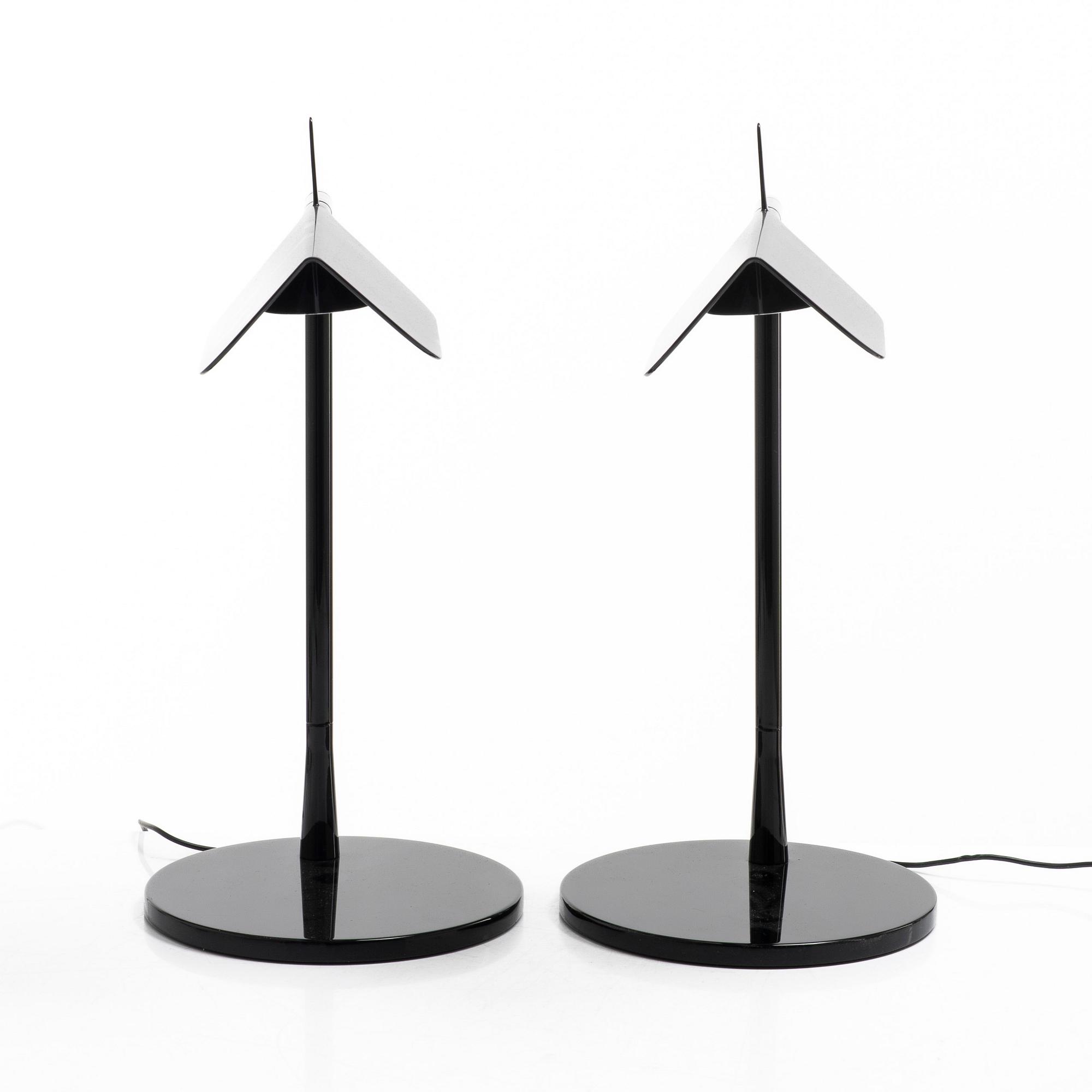 Table lamps, a pair, "Tab T", Flos.
